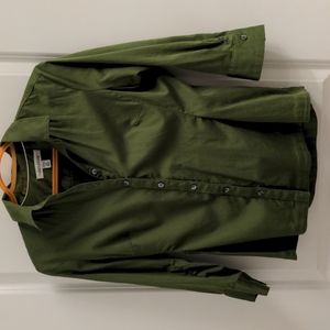 Banana Republic Fitted Army Green Blouse